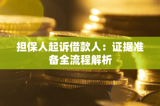济南担保人起诉借款人：证据准备全流程解析